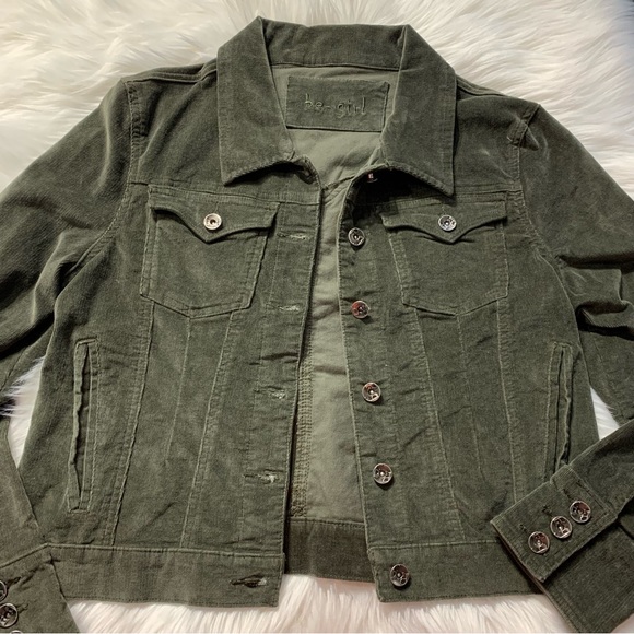 be-girl green corduroy classic fit fashion jacket size xl juniors - Picture 13 of 15